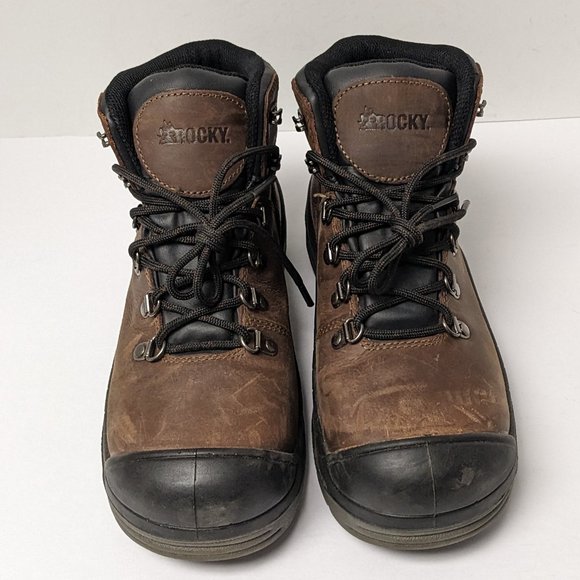 Rocky Worksmart Composite Toe Work Boots, Brown, Women's 7.5 M - Picture 3 of 8